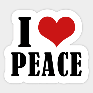 i love peace Sticker